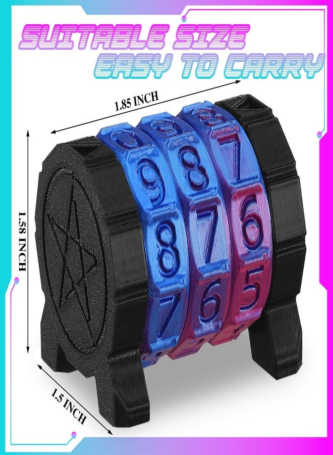 Relaxweex Life Counter Wheel Gradient Game Counter Health Tracker for TCG, TRPG Card Games Board Table top Games, 3 Rings Blue and Purple - Image 3